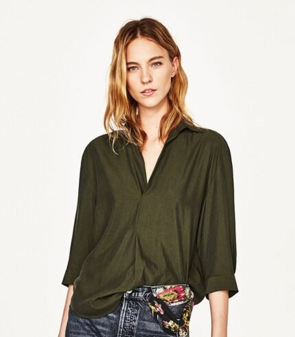 Zara Polo Collar Blouse